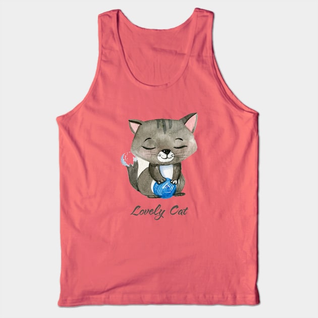 Lovely cat Tank Top by This is store